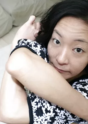 Naughty asian MILF Aya Sakuma undressing and exposing her holes