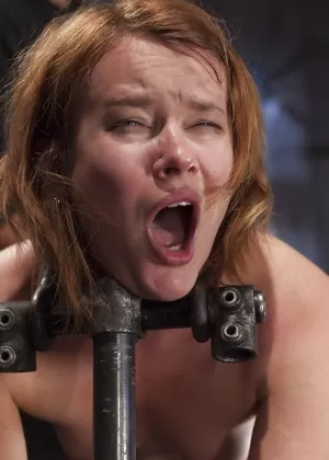 Redheaded MILF Claire Robbins forced into straight-jacket for hardcore sex