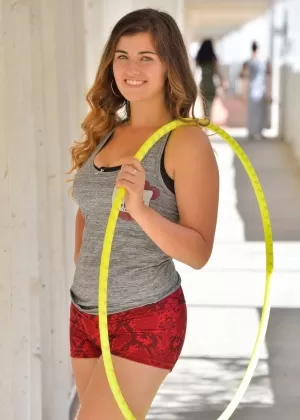 College girl flashes her bare ass and big tits in campus parking center