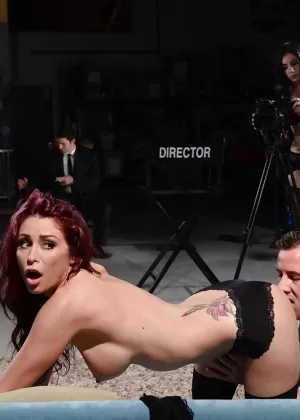 Tattooed pornstar Monique Alexander ride cock and takes cumshot on face
